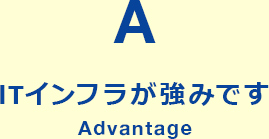 ITインフラが強みです